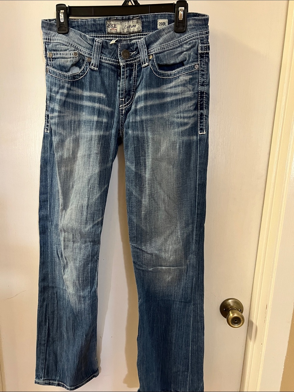 BKE Women's Faded Blue Boot-Cut Jeans